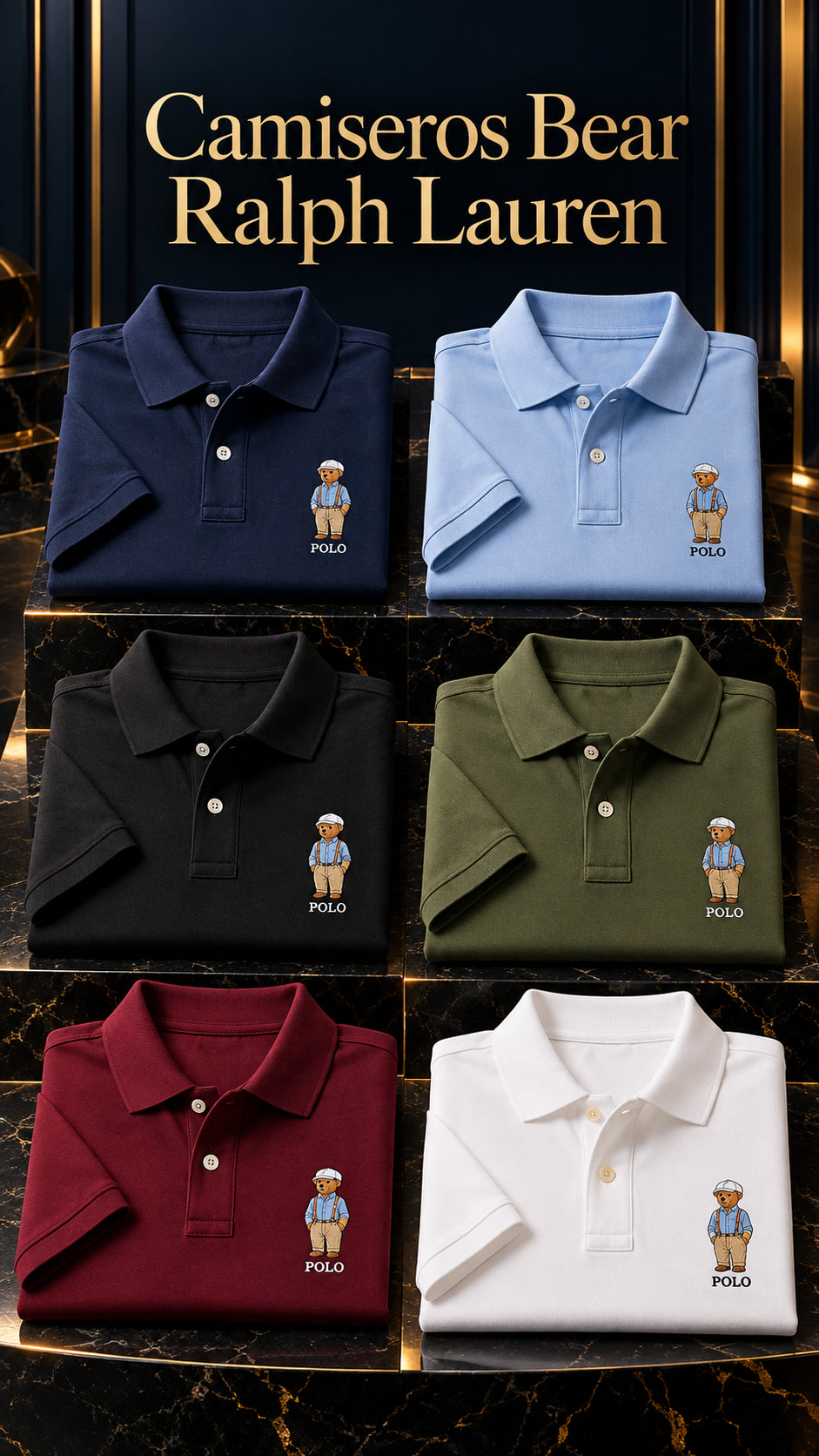 Camiseros Bear Ralph Lauren | Elegancia Premium para Hombre