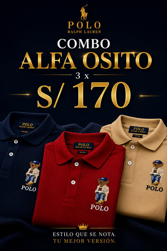 Camisero Ralph Lauren Osito Premium | Pack x3