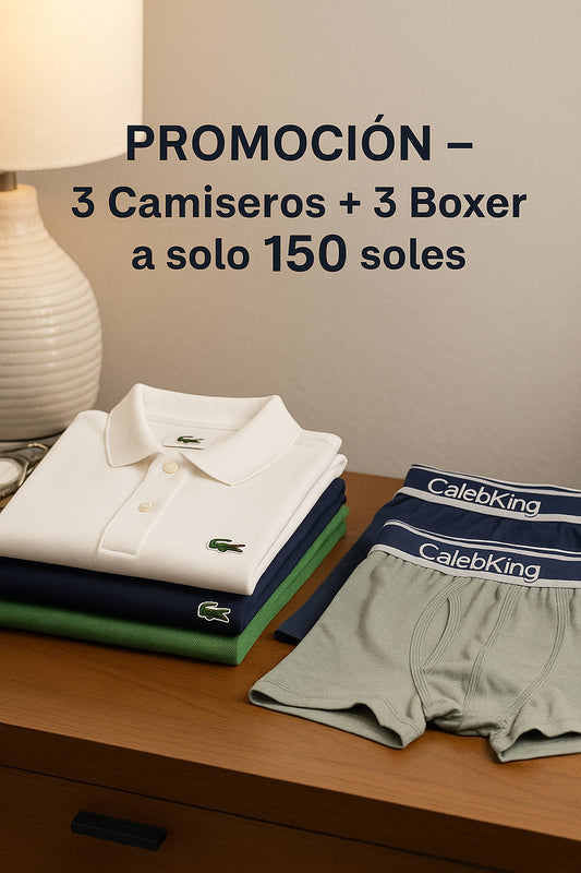 Alfa Man 2.0 || 3 Polos Camiseros lacoste || 3 Boxers CalebKing