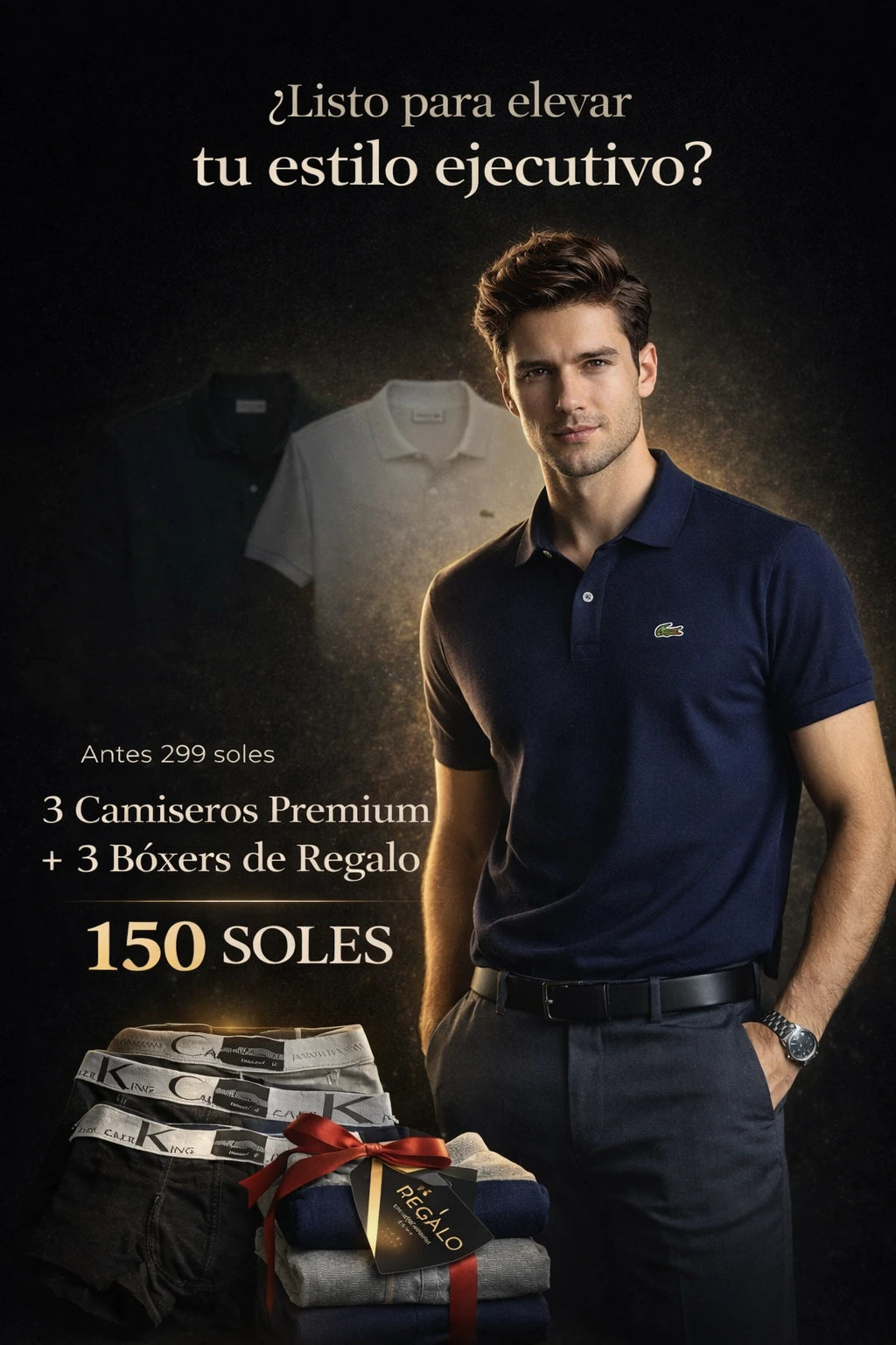 Alfa Man 2.0 || 3 Polos Camiseros lacoste || 3 Boxers CalebKing