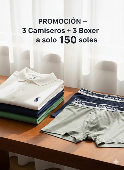 Alfa Man 1.0 || 3 Polos Camiseros Ralph Lauren || 3 Boxers CalebKing