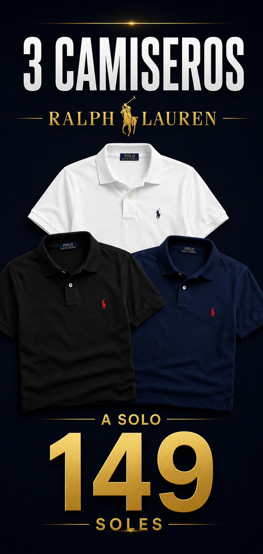Alfa Man 1.0 || 3 Polos Camiseros Ralph Lauren ||