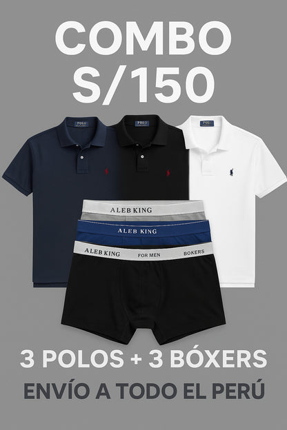 Alfa Man 1.0 || 3 Polos Camiseros Ralph Lauren || 3 Boxers CalebKing