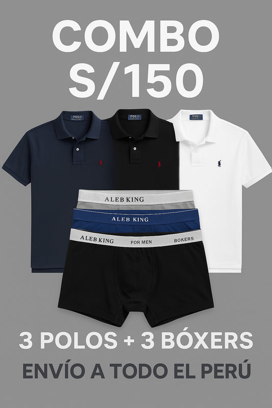 Alfa Man 1.0 || 3 Polos Camiseros Ralph Lauren || 3 Boxers CalebKing